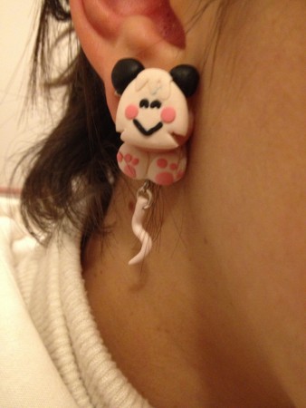 Orecchini fatti completamente a mano in pasta polimerica infrangibile