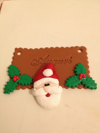 Decorazione natalizia in pasta polimerica colorata