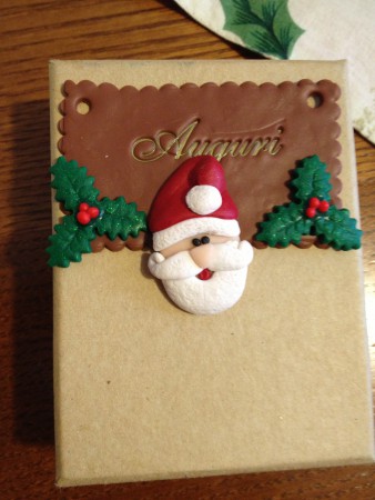 Decorazione natalizia in pasta polimerica colorata