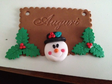 Decorazione natalizia in pasta polimerica colorata